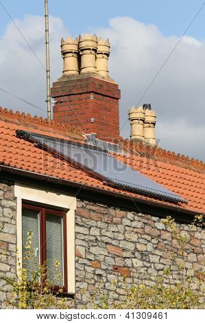 Solar-Warmwasser-Panel-array