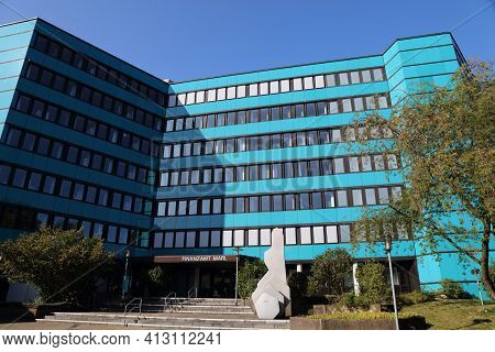 Marl, Germany - September 20, 2020: Tax Office (finanzamt) Of Marl, Germany. Marl Is An Important Fo