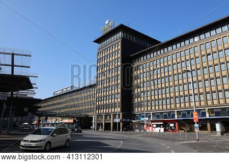 Moenchengladbach, Germany - September 18, 2020: Haus Westland Vacant Building Gladbach In Moenchengl