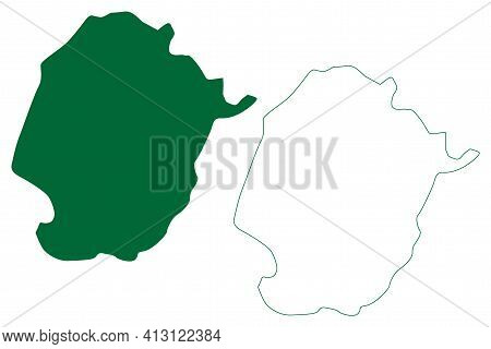 Raipur District (chhattisgarh State, Division, Republic Of India) Map Vector Illustration, Scribble 