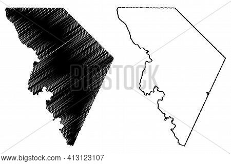 Marlboro County, State Of South Carolina (u.s. County, United States Of America, Usa, U.s., Us) Map 