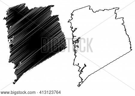 Pickens County, State Of South Carolina (u.s. County, United States Of America, Usa, U.s., Us) Map V