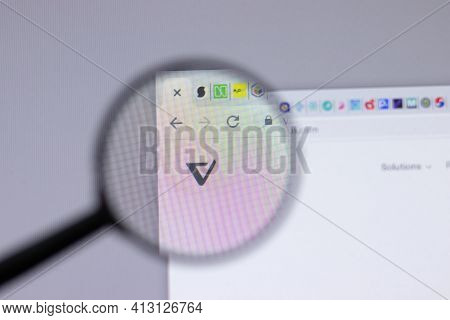 New York, Usa - 18 March 2021: Vicarious Company Logo Icon On Website, Illustrative Editorial