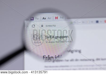 New York, Usa - 18 March 2021: Svea Gruppen Company Logo Icon On Website, Illustrative Editorial