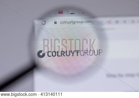 New York, Usa - 18 March 2021: Colruyt Group Company Logo Icon On Website, Illustrative Editorial