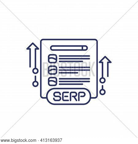 Serp And Seo Optimization Line Icon, Vector