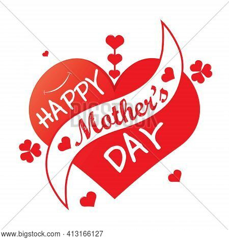 Happy Mother's Day Vector Love Mom Template Background Design