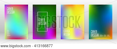 Pastel Soft. Rainbow Gradient Set. Color Background. Pink, Green, Red, Blue, Violet, Yellow Blurred 
