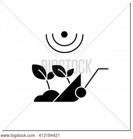 Harvesting Glyph Icon. Process Of Gathering A Ripe Crop From The Fields. Harvest Using Machines Or B