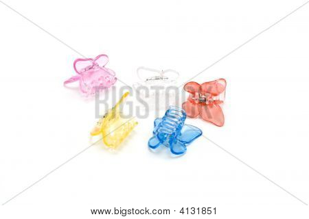 Clavijas de color para el pelo, mariposas