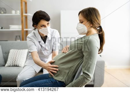 Doula Therapy Care And Massage In Covid Health Mask