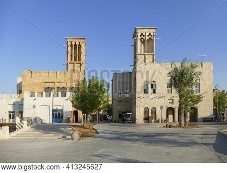 The Old Town Of Dubai, The Most Populous City In The United Arab Emirates