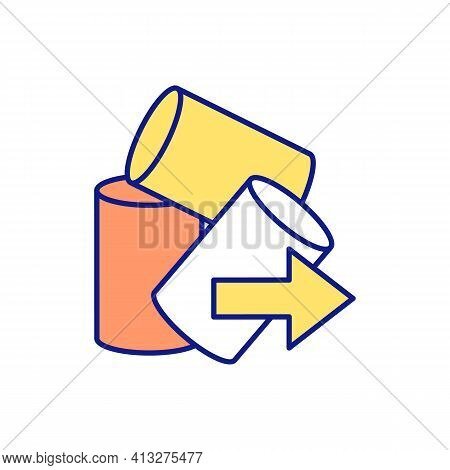 Recycling Of Plastic Waste Rgb Color Icon. Impact Of Harmful Emissions On Climate Change. Lengthy De