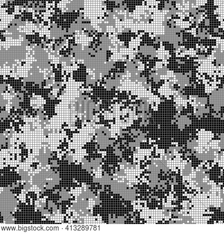Texture Military Camouflage Seamless Pattern. Abstract Army Vector Illustration
