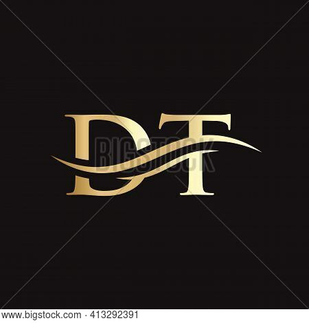 Creative Dt Letter With Luxury Concept. Modern Dt Logo Design For Business And Company Identity.
