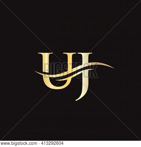Initial Linked Letter Uj Logo Design. Modern Letter Uj Logo Design Vector With Modern Trendy
