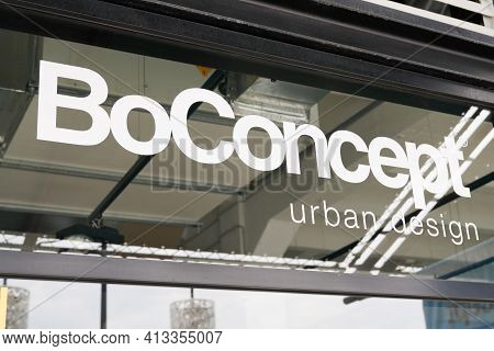 Bordeaux , Aquitaine France - 03 18 2021 : Boconcept Sign Text And Brand Shop Logo Bo Concept Home S