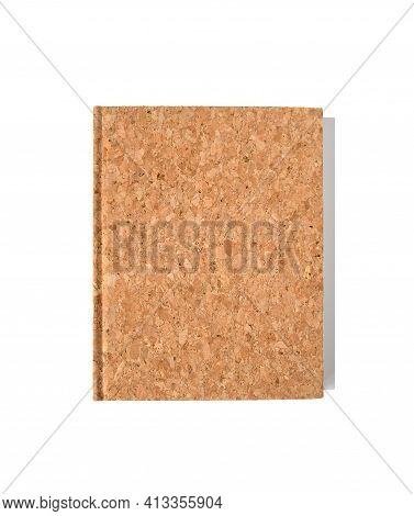 Object, Recycle Cover Paper Wine Cork Book On White Background Isolated And Clipping Path.educate, L