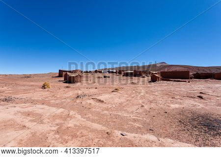 Cerrillos Village View,bolivia.andean Plateau. Bolivian Rural Town