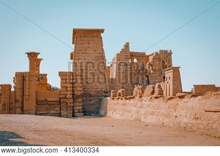 Ruins Of The Egyptian Karnak Temple, The Largest Open-air Museum In Luxor.