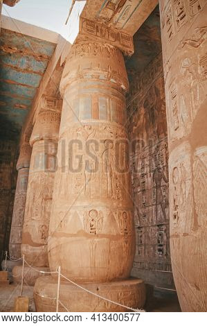 Ruins Of The Egyptian Karnak Temple, The Largest Open-air Museum In Luxor.
