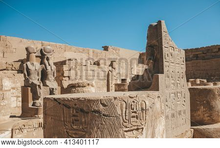 Ruins Of The Egyptian Karnak Temple, The Largest Open-air Museum In Luxor.