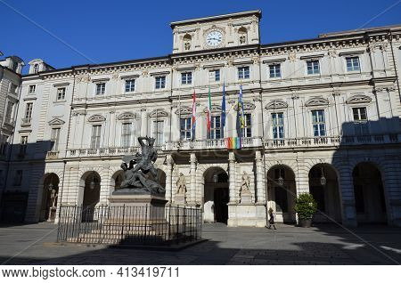 Turin, Italy - 04.28.2017: Old Archecture Of Turin
