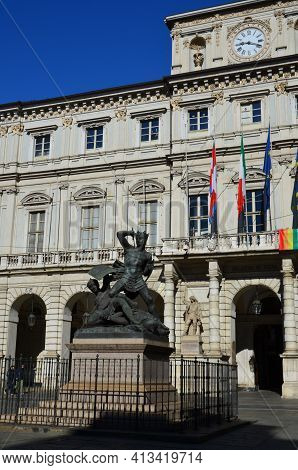 Turin, Italy - 04.28.2017: Old Archecture Of Turin