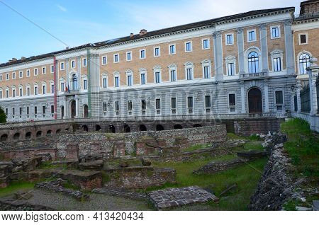 Turin, Italy - 04.28.2017: Old Archecture Of Turin