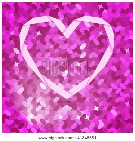 hjerte med mosaik baggrund