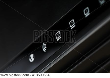 The Icons On The Wi-fi Router Are Close-up, Indicating The Signal And Connection.