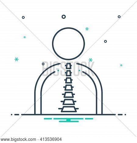 Mix Icon For Chiropractic Backpain Sickness Cervicalgia Spine