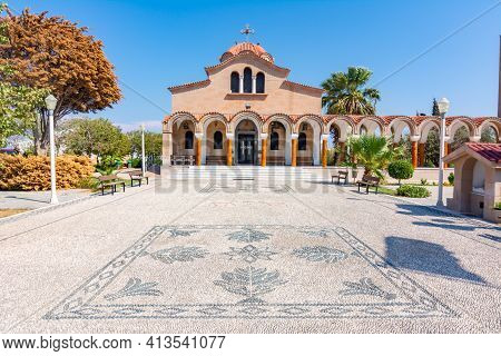 Saint Nektarios Church In Faliraki, Rhodes Island, Greece
