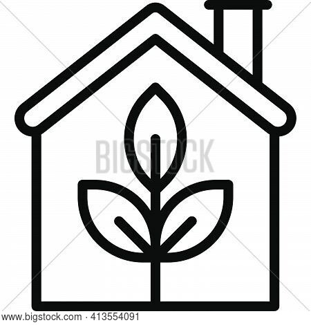 Ecohouse Icon, Earth Day Related Vector Illustration