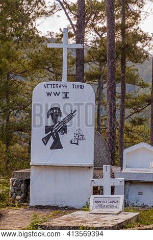 Sagada, Philippines - January 23, 2018: Ww2 Veterans Tomb On The Cemetery In Sagada Village On Luzon