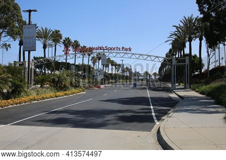 March 20, 2021 City of Carson, California - USA: Dignity Health Sports Park, Entrance in the City of Carson, California. Editorial Use Only.