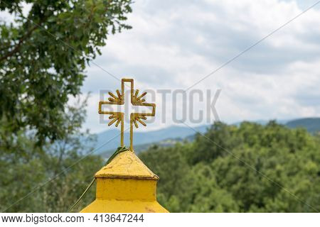Typical wayside miniature shrine in Greece