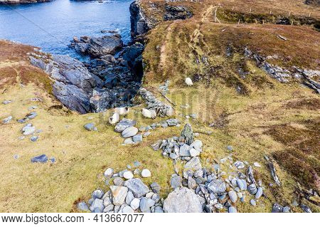 Sheep At The Coastline At Dawros In County Donegal - Ireland