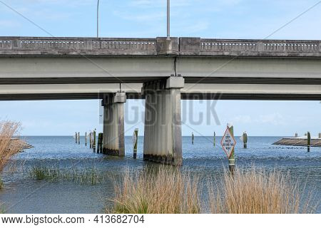 Bridge Over Confluence Of Lake Pontchartrain And Bayou St. John In New Orleans