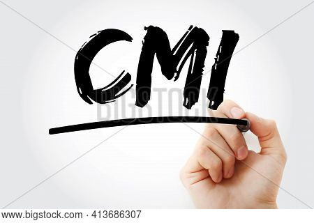 Cmi - Co Managed Inventory Acronym With Marker, Business Concept Background