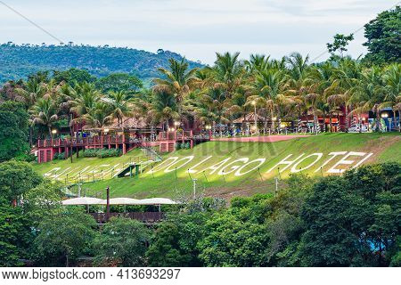Capitólio - Mg, Brazil - December 11, 2020: Balneary Of The Lake Hotel, Beautiful Local Hotel Locate