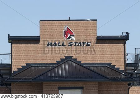 Muncie - Circa March 2021: Ball State University Baseball Complex. Ball State's Sports Teams Are The