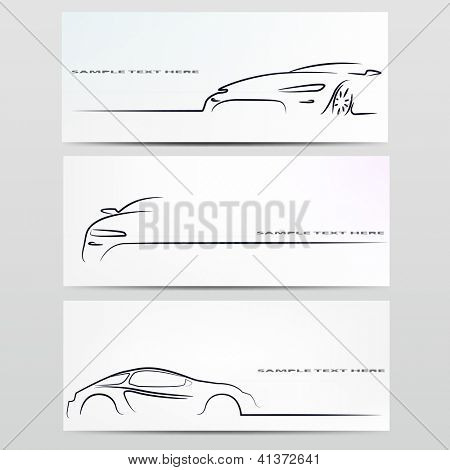 Siluett av bil. Vektor illustration