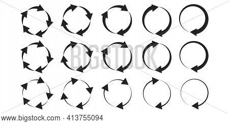 Circles Arrows, Great Design For Any Purposes. Symbol, Logo Illustration. Vector Pattern. Stock Imag