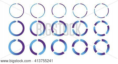 Cursor Arrow Icon Set. Abstract Blue Button. Arrow Vector Collection. Stock Image.