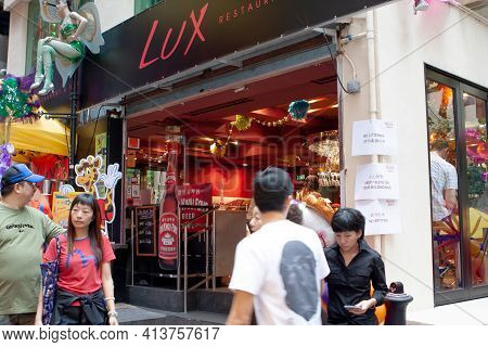 13 Oct 2007 Lan Kwai Fong In The Party District Of Downtown Central
