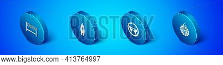 Set Isometric Ribbon In Finishing Line, Steering Wheel, Classic Dart Board And Surfboard Icon. Vecto