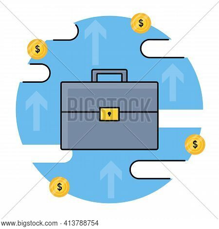 Investment And Business Portfolio Concept. Vector Illustration.