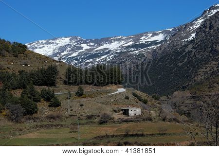 Viljelysmaata, Sierra Nevada, Andalusia, Espanja.