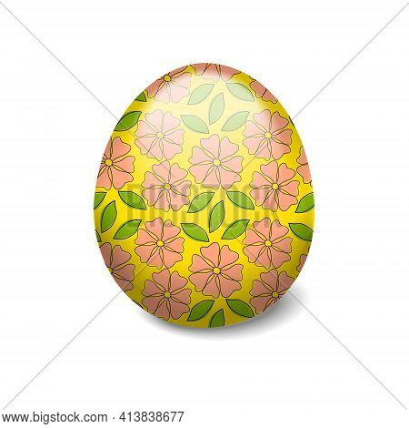 Easter Egg Isolated On A White Background